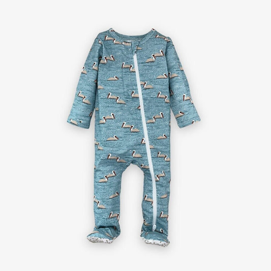 modal zipper pajama || blue pelican