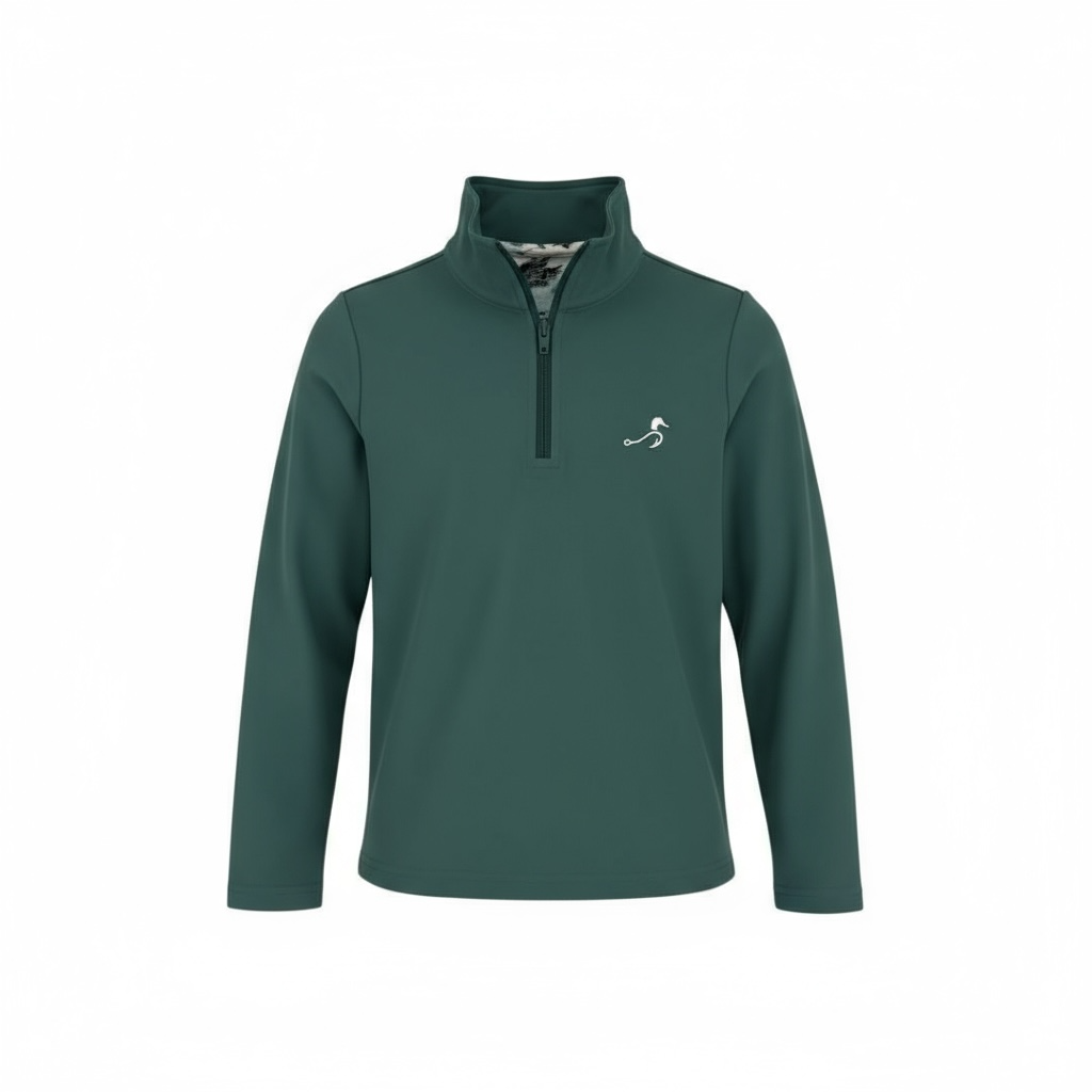 beau quarter zip UPF 50+ || mallard green