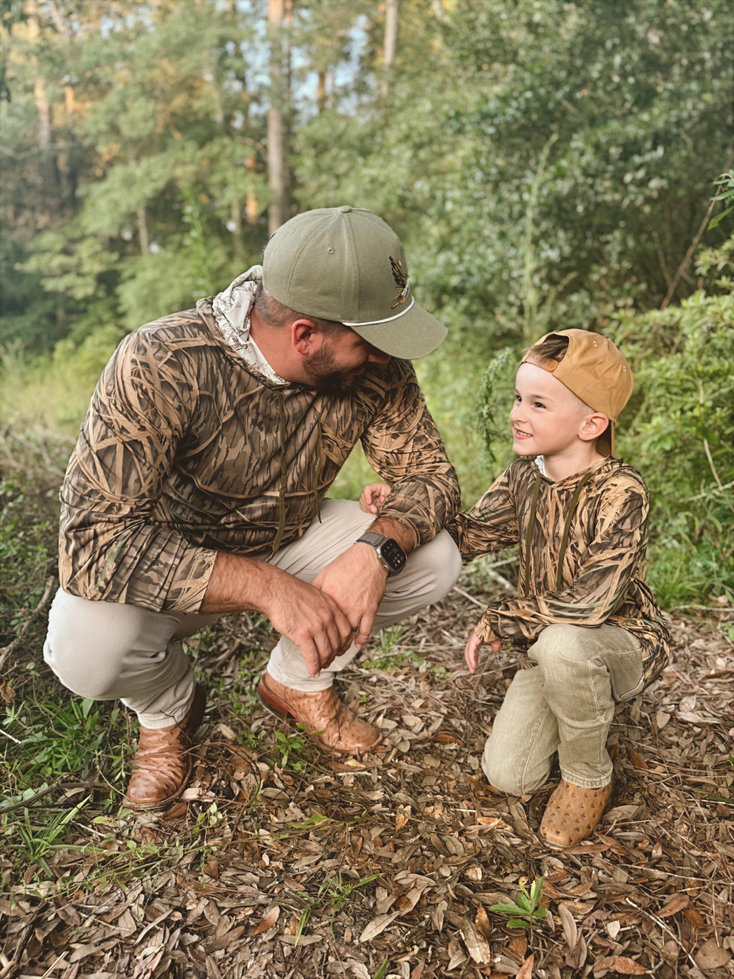 mack upf 50+ performance hoodie (child) || Mossy Oak® original shadow grass + heartland