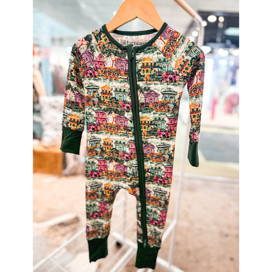 bamboo zipper pajama || uptown carnival