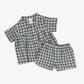 macy two piece set || green plaid