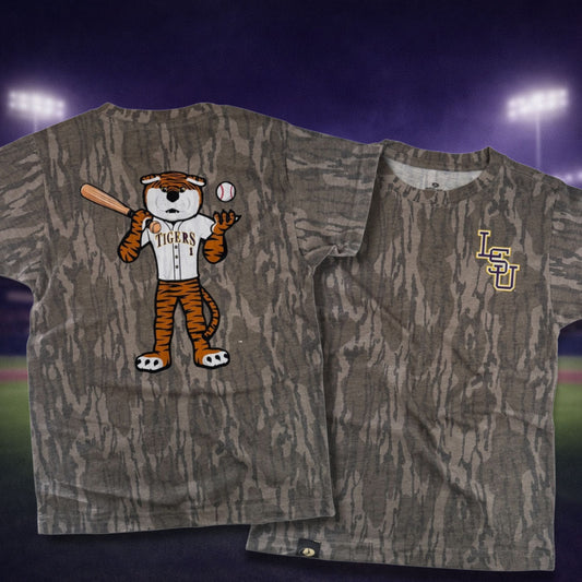mossy oak® washed out tee || LSU™ mike the tiger baseball