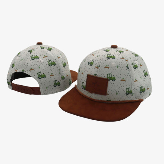 flat brim snapback || tractor
