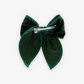 fable bow on clip || evergreen velvet