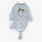 pima cotton heirloom knot gown || mallard