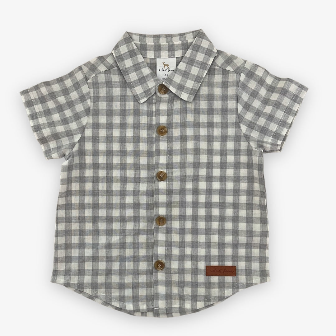 nash button down || gray gingham