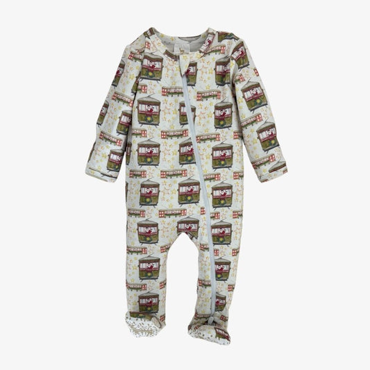 modal zipper footie pajama || streetcar santa