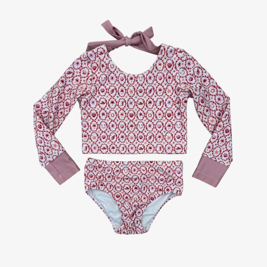 georgia rash guard two piece || cowgirl coral