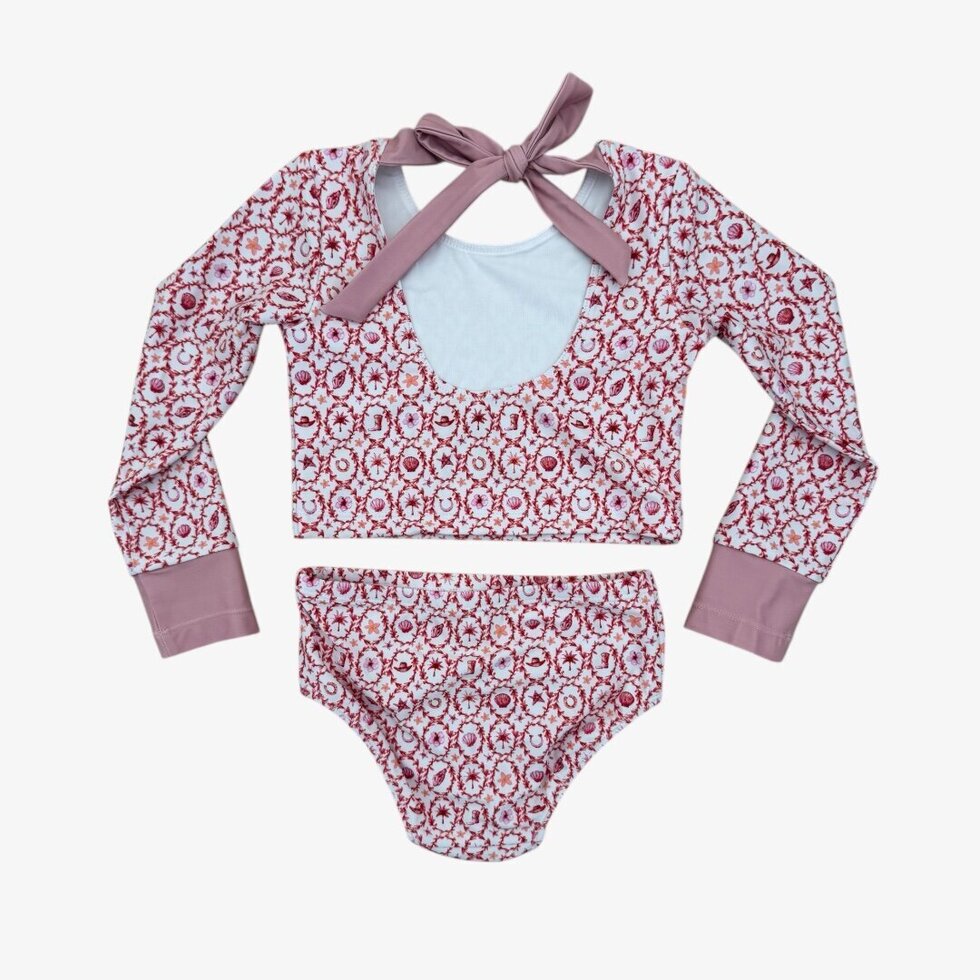 georgia rash guard two piece || cowgirl coral
