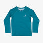 bolt rash guard || cypress teal