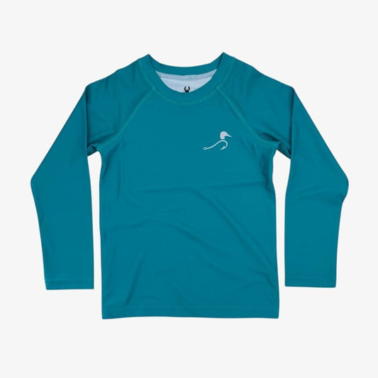 bolt rash guard || cypress teal