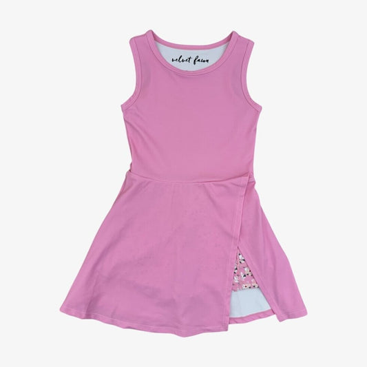 maren performance dress UPF 50+ || sunset sorbet + southern bloom