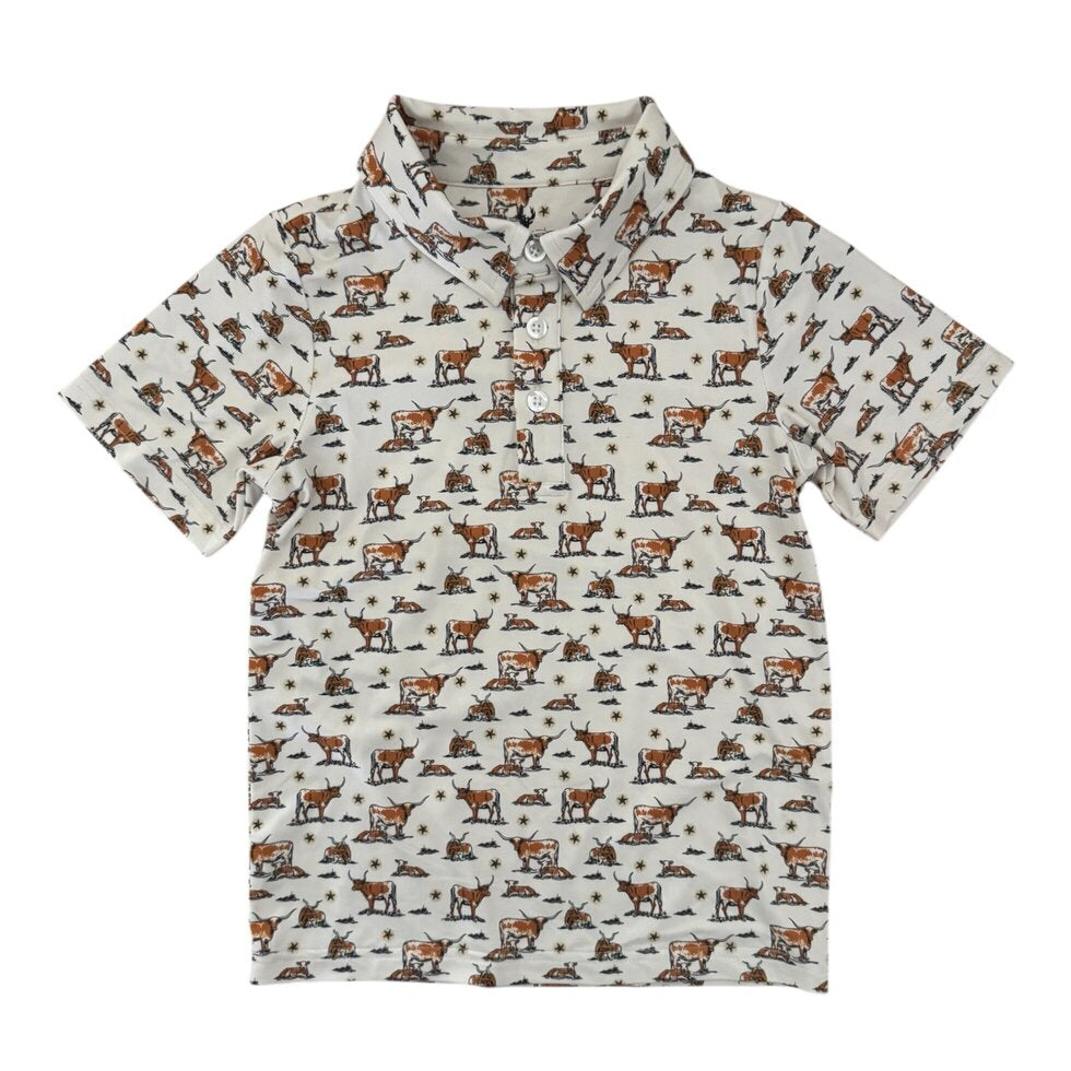 CoolShade™ scottie polo UPF 50+ || longhorn range