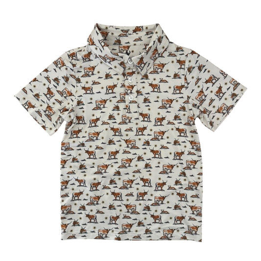 CoolShade™ scottie polo UPF 50+ || longhorn range