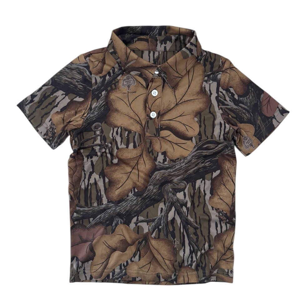 CoolShade™ scottie polo UPF 50+ || mossy oak® fall foliage® (boys)