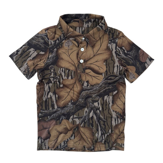 CoolShade™ scottie polo UPF 50+ || mossy oak® fall foliage® (boys)