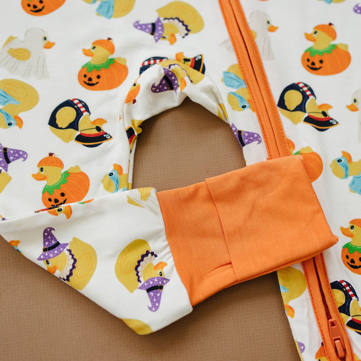 bamboo zipper pajama || spooky quack-tacular