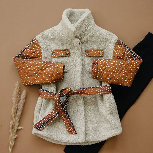 reagan sherpa quilted jacket || fawning over you (women)