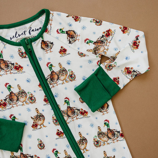bamboo zipper pajama || merry mallards