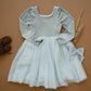 cindy dress || dusty blue