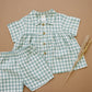 macy two piece set || green plaid
