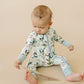 bamboo zipper pajama || mallard sky