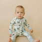 bamboo zipper pajama || mallard sky