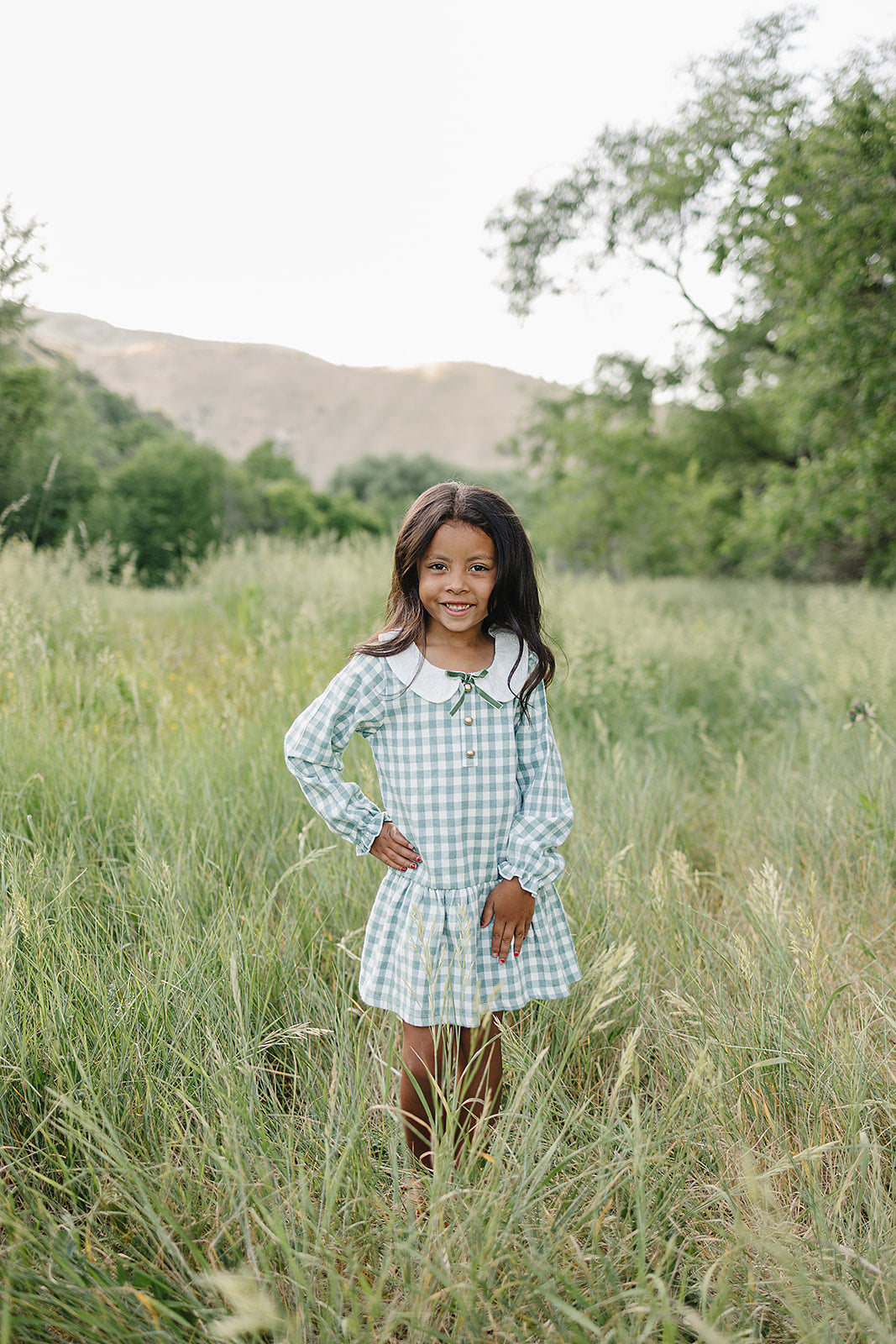 wendy dress || green plaid flannel