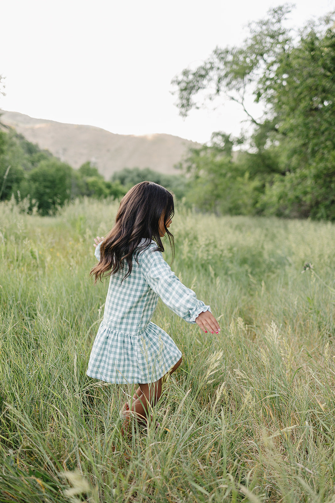 wendy dress || green plaid flannel