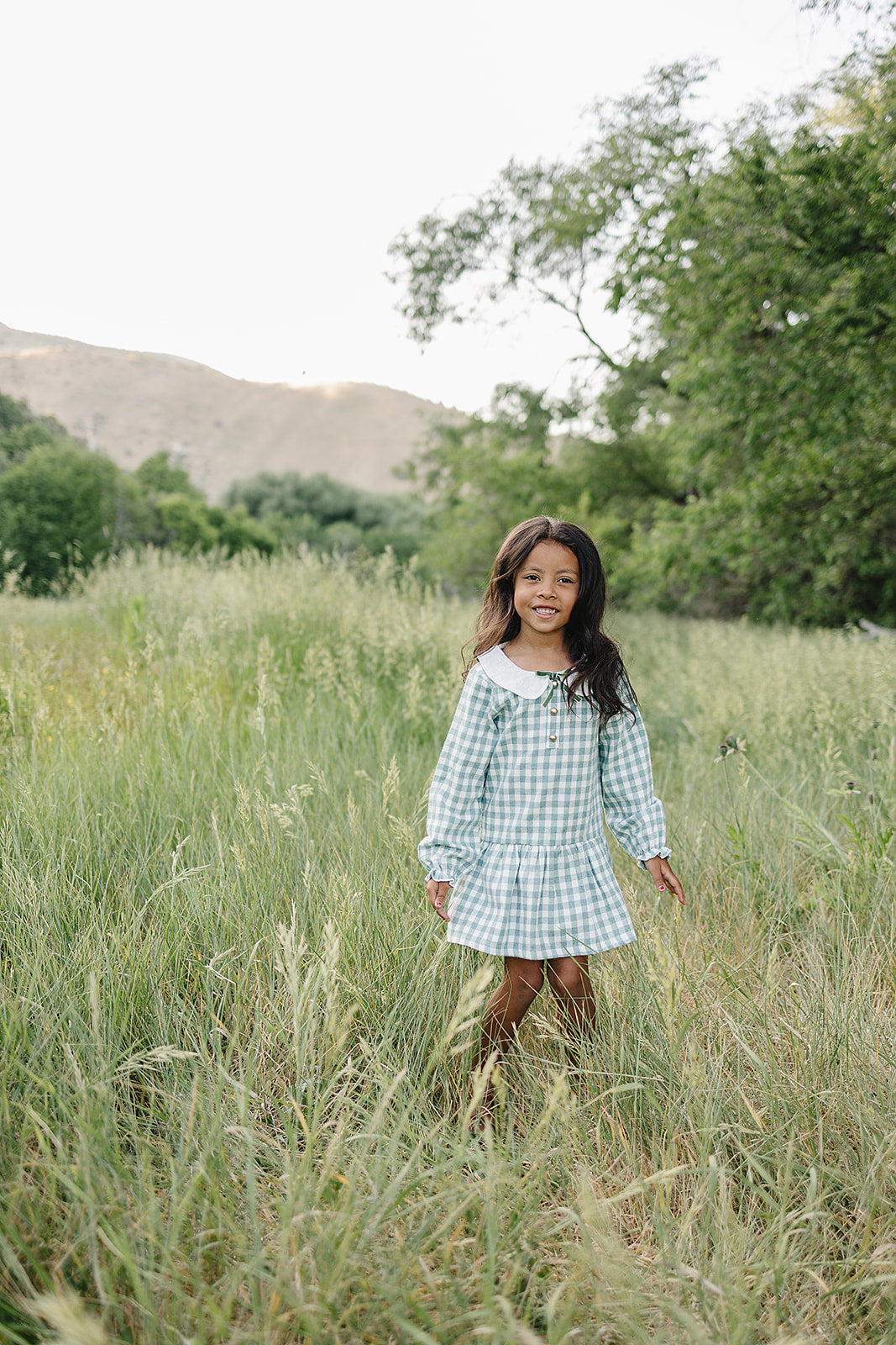 wendy dress || green plaid flannel
