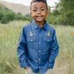 redford pearl snap || mallard denim