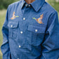 redford pearl snap || mallard denim