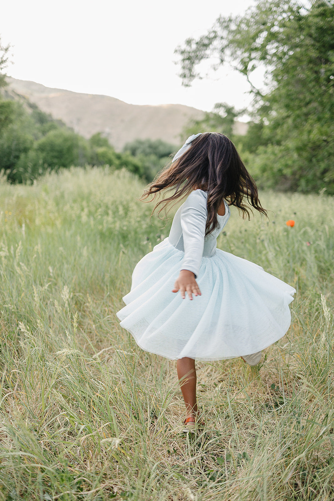 cindy dress || dusty blue