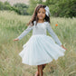 cindy dress || dusty blue