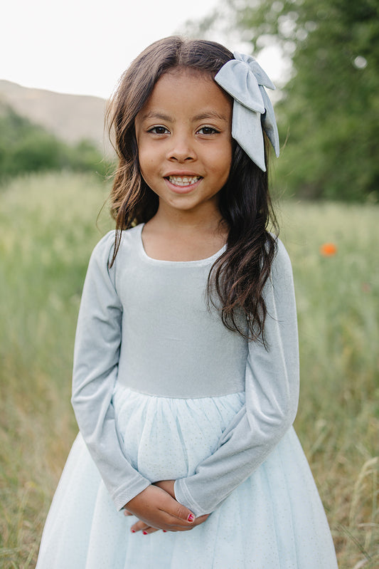 cindy dress || dusty blue