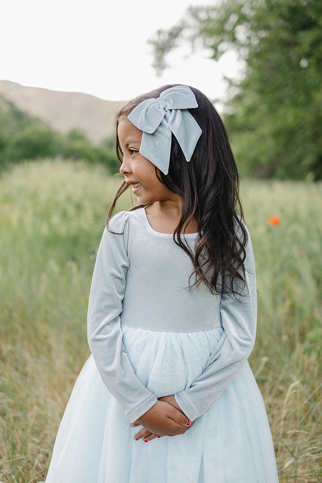 cindy dress || dusty blue