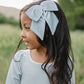 fable bow on clip || dusty blue velvet