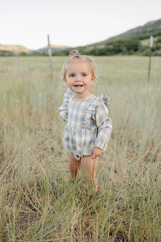 vivian bubble || blue plaid