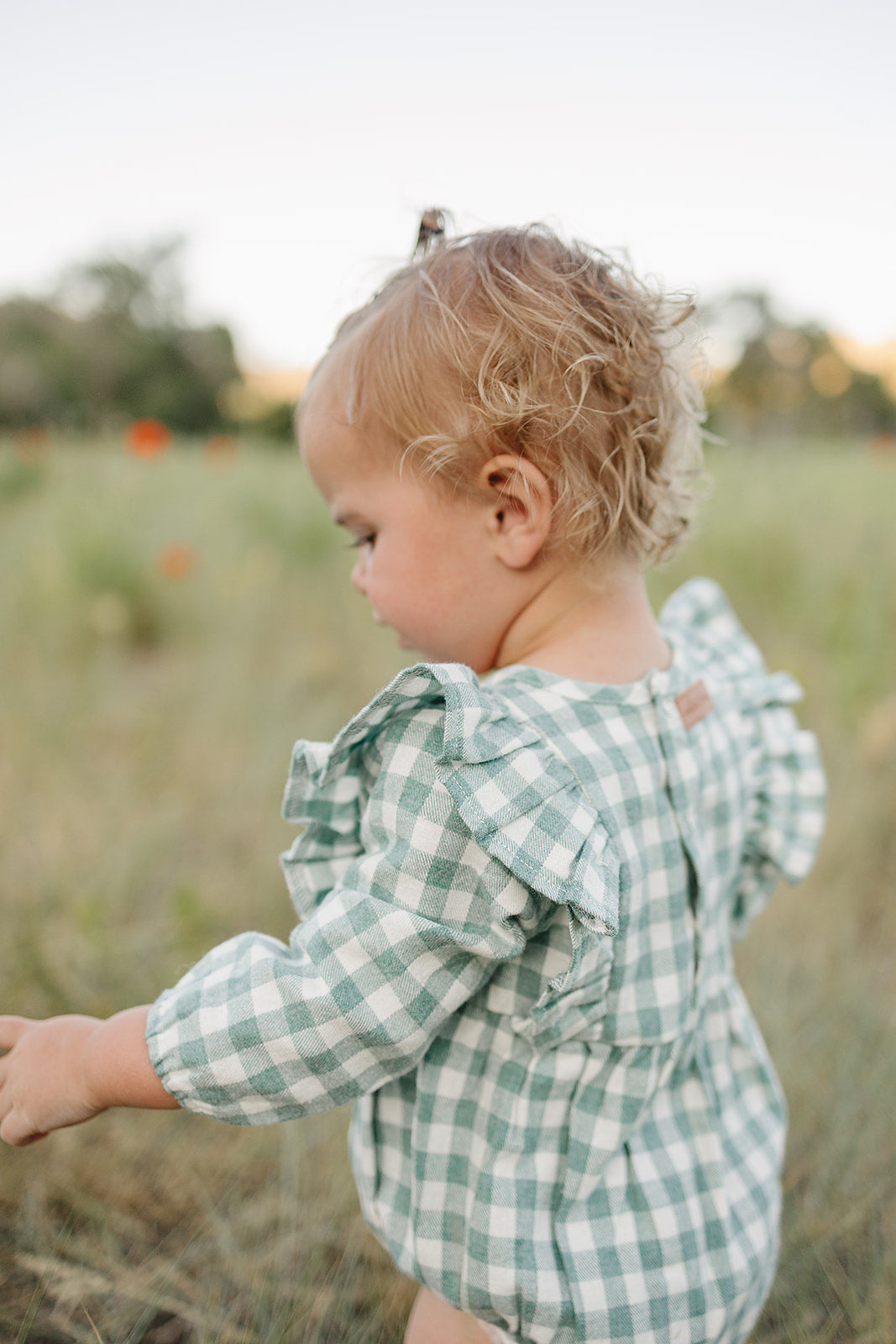 vivian bubble || green plaid flannel