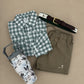 kasey button down || green plaid